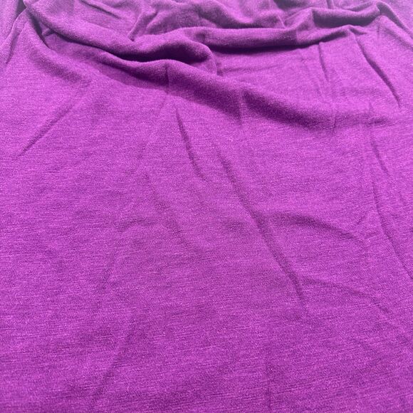 Lands End Sweater Womens Sz.L 14-16 Purple Longer Cow Neck 3/4 Sleeve Tunic - Picture 2 of 9